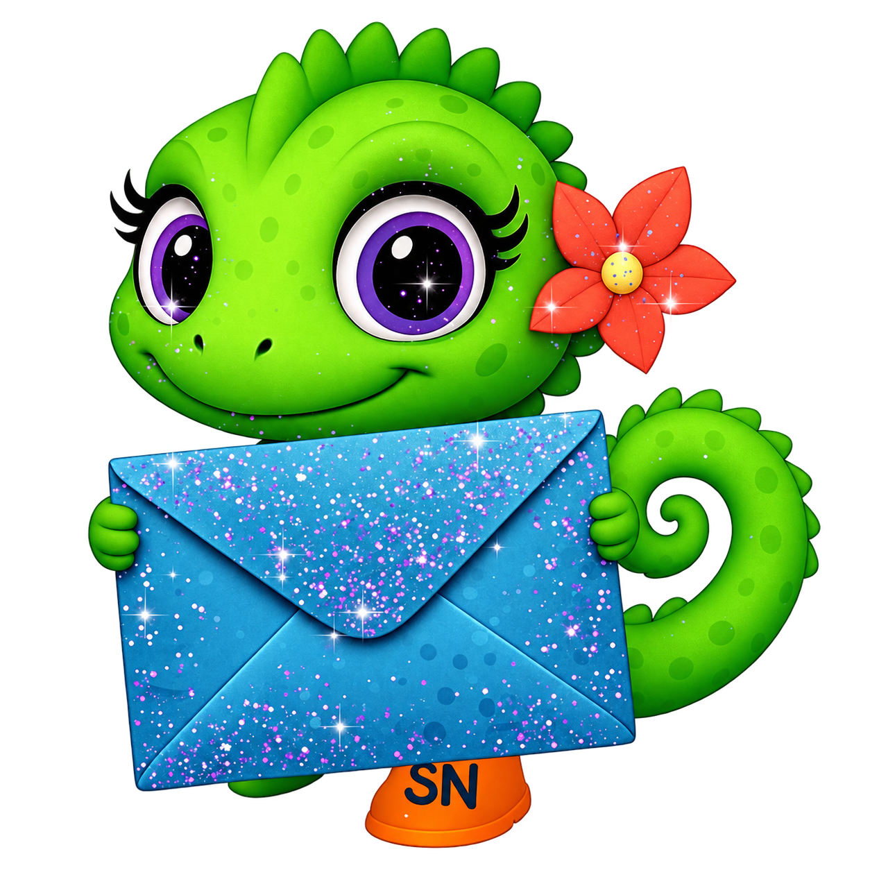 Camila holding an envelope