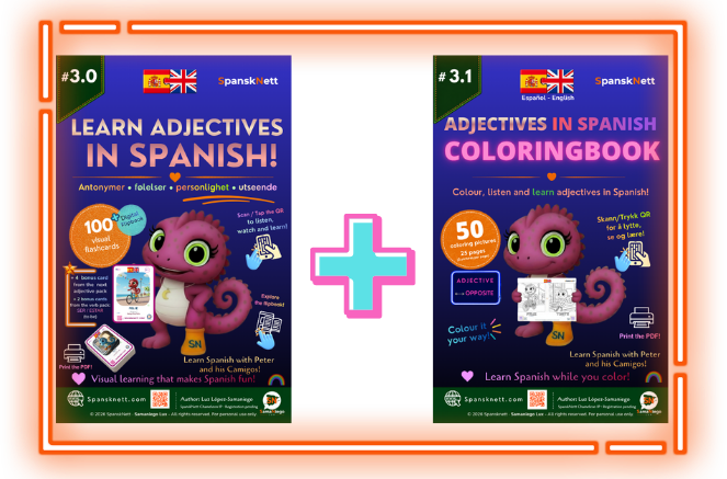 Adjectives in Spanish · Both packs