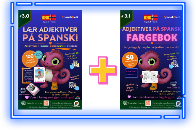 Adjektiver på spansk · Begge pakker