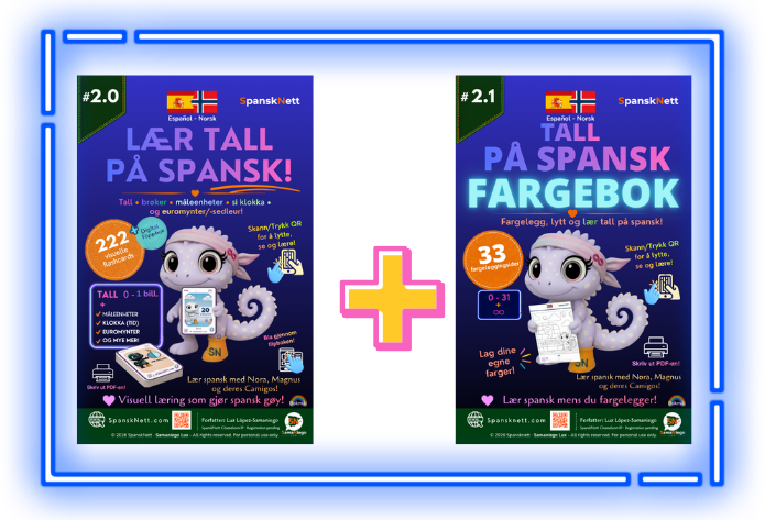 Tall på spansk · Begge pakker